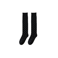 Sweetnana Women's Polka Dots Pattern Knee High Socks Trendy Versatile Socks Cotton Seamless Socks