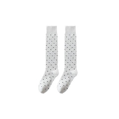 Sweetnana Women's Polka Dots Pattern Knee High Socks Trendy Versatile Socks Cotton Seamless Socks