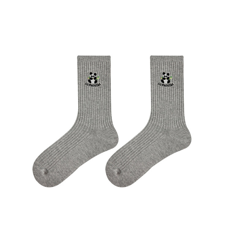 Women's Embroidered Animal Cotton Crew Breathable Comfortable Socks