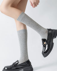 Sweetnana Women's Calf Socks Knee High Socks Thigh Socks Solid Color Stockings for Daily Wear