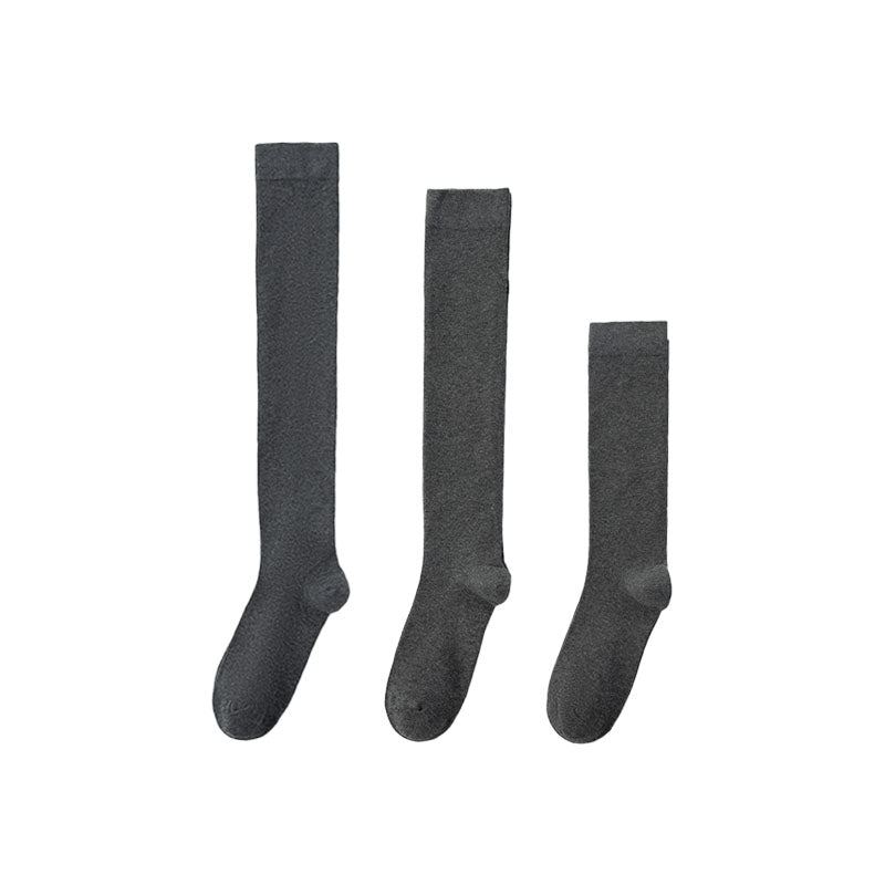 Women's Cotton Knee High Compression Socks Solid Color Casual