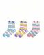3-Pack Women Cotton Crew Socks Thin Cute Stripe Casual Versatile - SWEET NANA