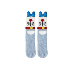 Sweetnana Women's Tube Crew Socks Cartoon Cute Socks Winter Fuzzy Warm Socks Soft Cozy Thick Socks