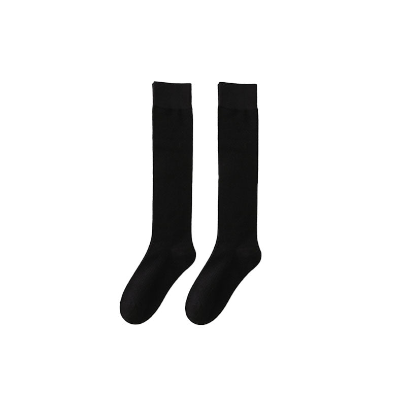 Women's Knee High Socks Core Basics Solid Color Versatile Casual