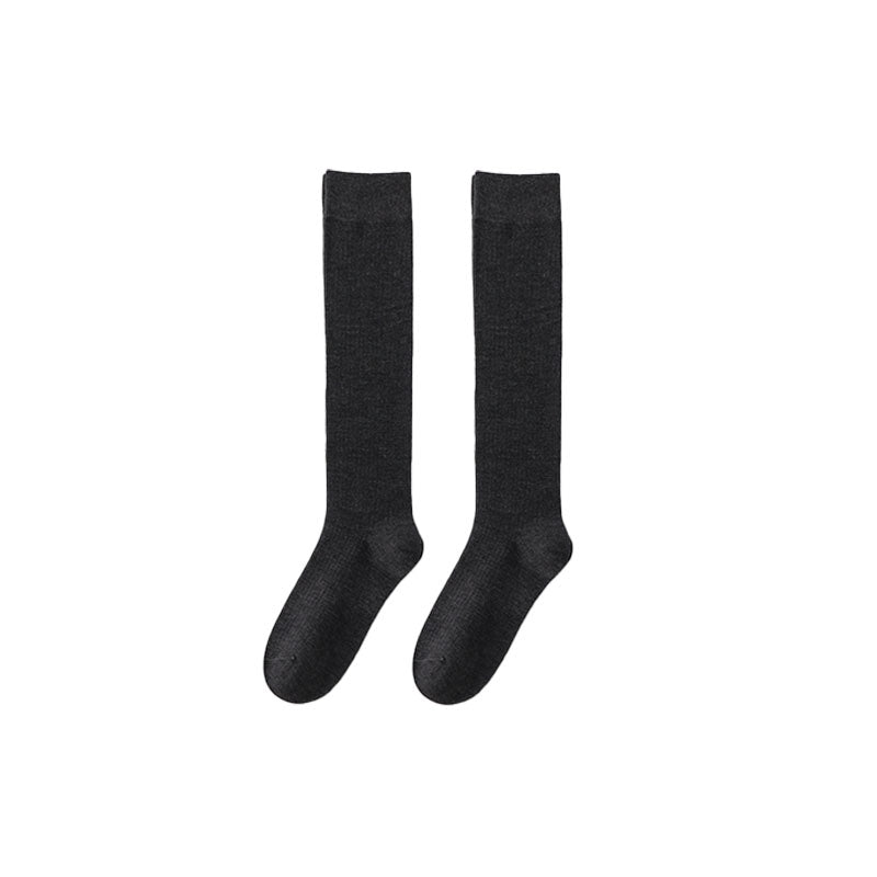 Women's Knee High Socks Core Basics Solid Color Versatile Casual