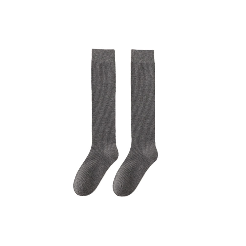 Women's Knee High Socks Core Basics Solid Color Versatile Casual