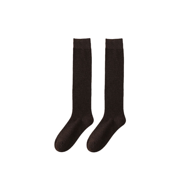 Women's Knee High Socks Core Basics Solid Color Versatile Casual