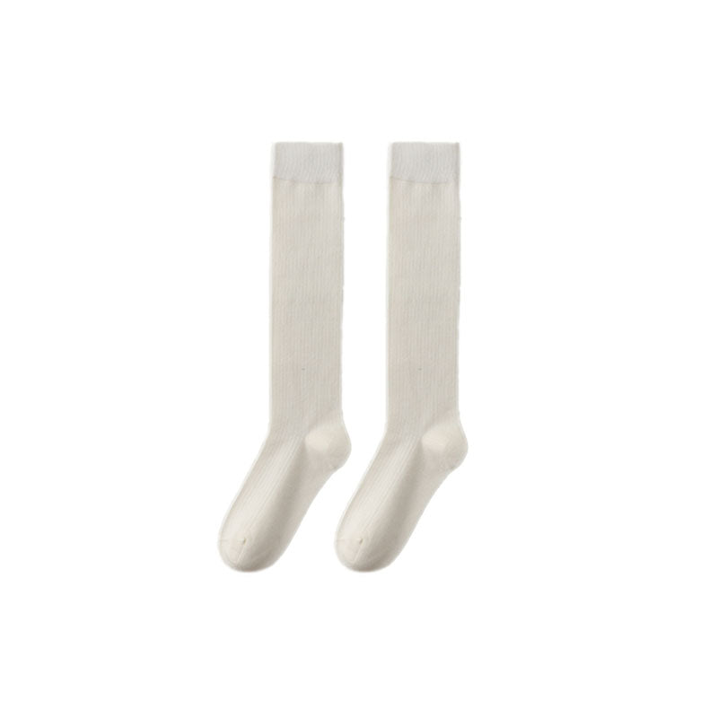 Women's Knee High Socks Core Basics Solid Color Versatile Casual