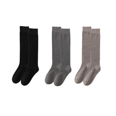 Sweetnana 3-Pack Wool Warm Socks for Women Soft Seamless Socks Solid Knee High Socks