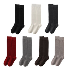 Sweetnana Women's Wool Seamless Socks Soft Warm Socks Solid Color Knee High Socks Perfect for Autumn and Winter