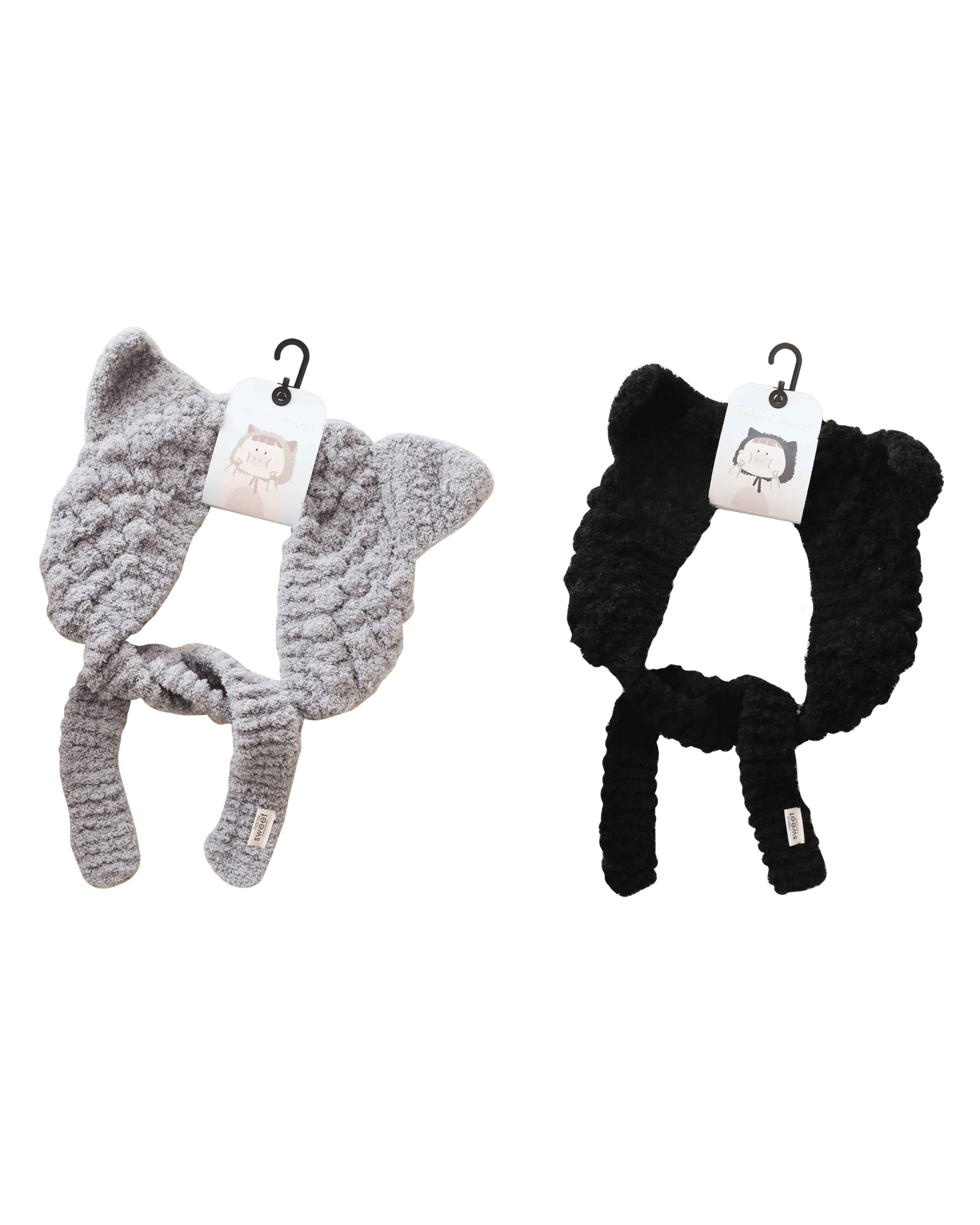 2-Pack Handmade Coral Velvet Earmuffs 3D Animal Ear Cute Warm Headwear