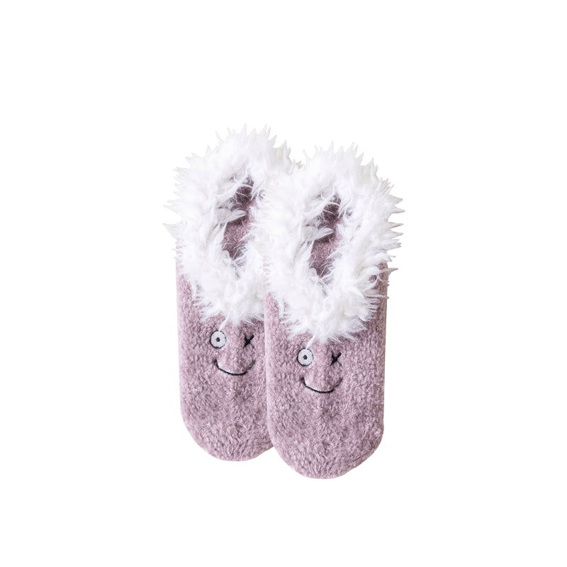 Sweetnana コージーアンクルソックス for Women, ふわふわ厚手の滑り止めスリッパソックス, 冬のラウンジウェアに最適, 日常の快適さのための柔らかくてかわいい女性用ソックス