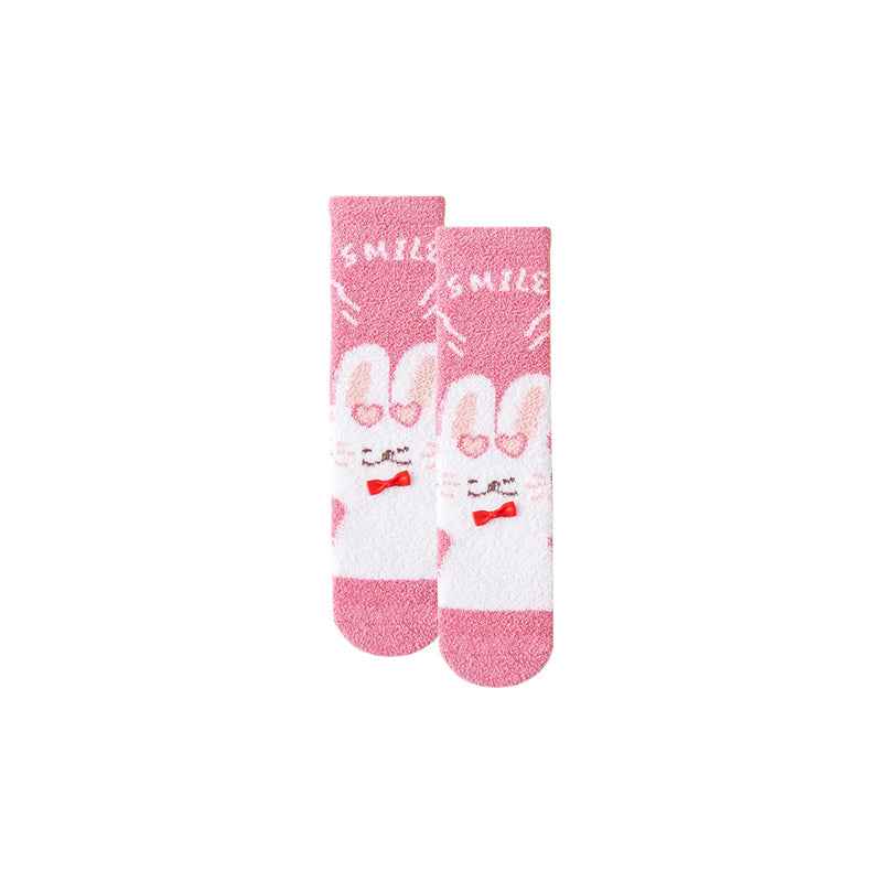 Sweetnana Women&Kid Cozy Crew Socks – Cute Cartoon Animals Series, Thickened and Fuzzy Tube Socks for Winter