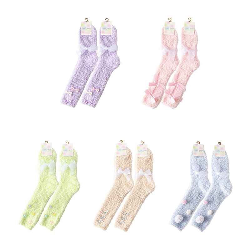 Sweetnana Dream Artist Series - Cozy Women’s Crew Socks, Super Soft and Cute Colorful Fuzzy Socks, Thickened Winter Stockings, Perfect for Lounge Wear