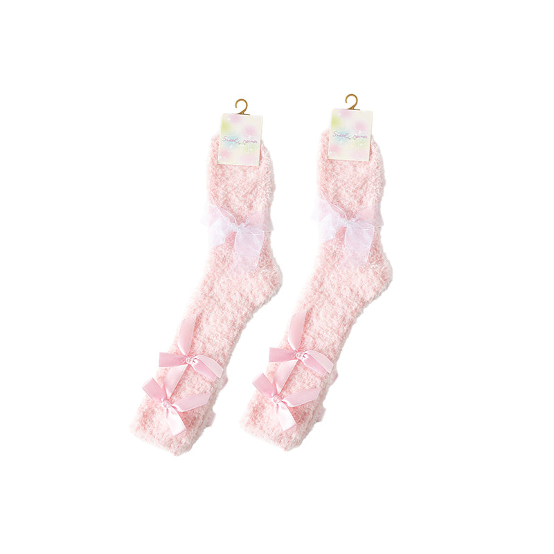 Sweetnana Dream Artist Series - 居心地の良い女性用クルーソックス、超ソフトでかわいいカラフルなふわふわソックス、厚手の冬用ストッキング、ラウンジウェアに最適
