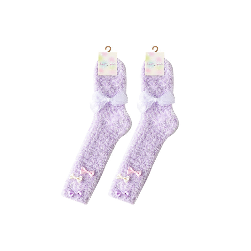 Sweetnana Dream Artist Series - 居心地の良い女性用クルーソックス、超ソフトでかわいいカラフルなふわふわソックス、厚手の冬用ストッキング、ラウンジウェアに最適