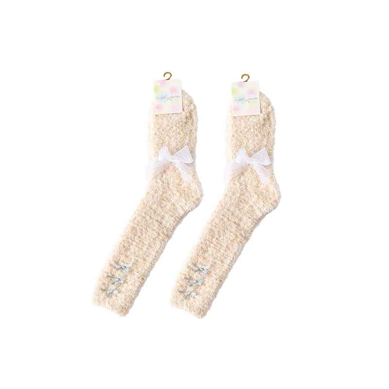 Sweetnana Dream Artist Series - Cozy Women’s Crew Socks, Super Soft and Cute Colorful Fuzzy Socks, Thickened Winter Stockings, Perfect for Lounge Wear