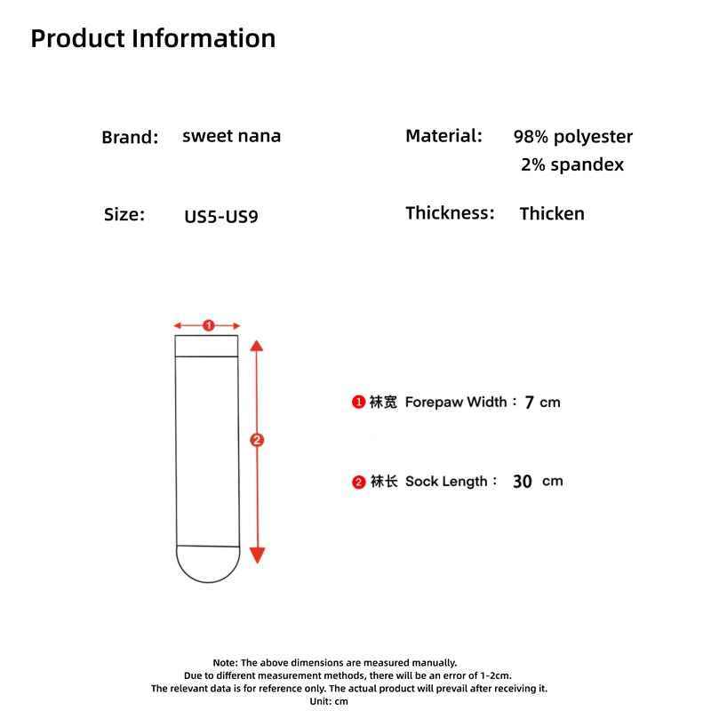 Sweetnana 3-Pack Cozy Crew Socks for Women & Kids - Funny Big Ears Series Cute Fuzzy Winter Stockings - Thickened Tube Socks for Lounge Wear