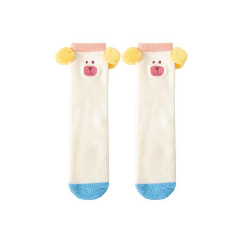 Sweetnana Cozy Crew Socks for Women & Kids - Funny Big Ears Series Cute Fuzzy Tube Socks - Thickened Lounge Wear Winter Stockings