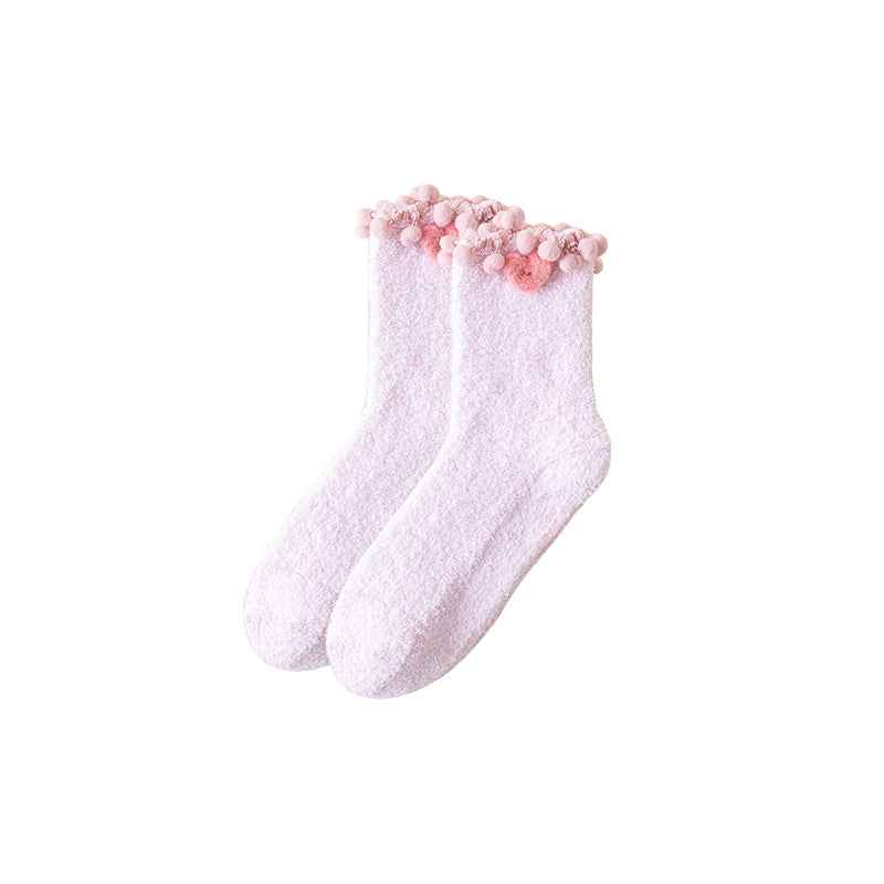 Sweetnana Cute and Cozy Women’s Crew Socks, Perfect for Winter, Non-Slip and Fuzzy for Extra Comfort