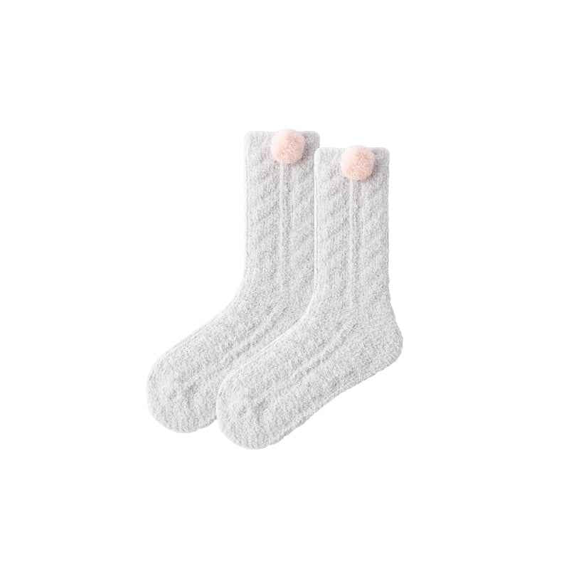 Sweetnana Cozy Women's Crew Socks, Super Soft and Thickened Fuzzy Socks for Winter, Cute and Comfortable for Everyday Wear and Lounge