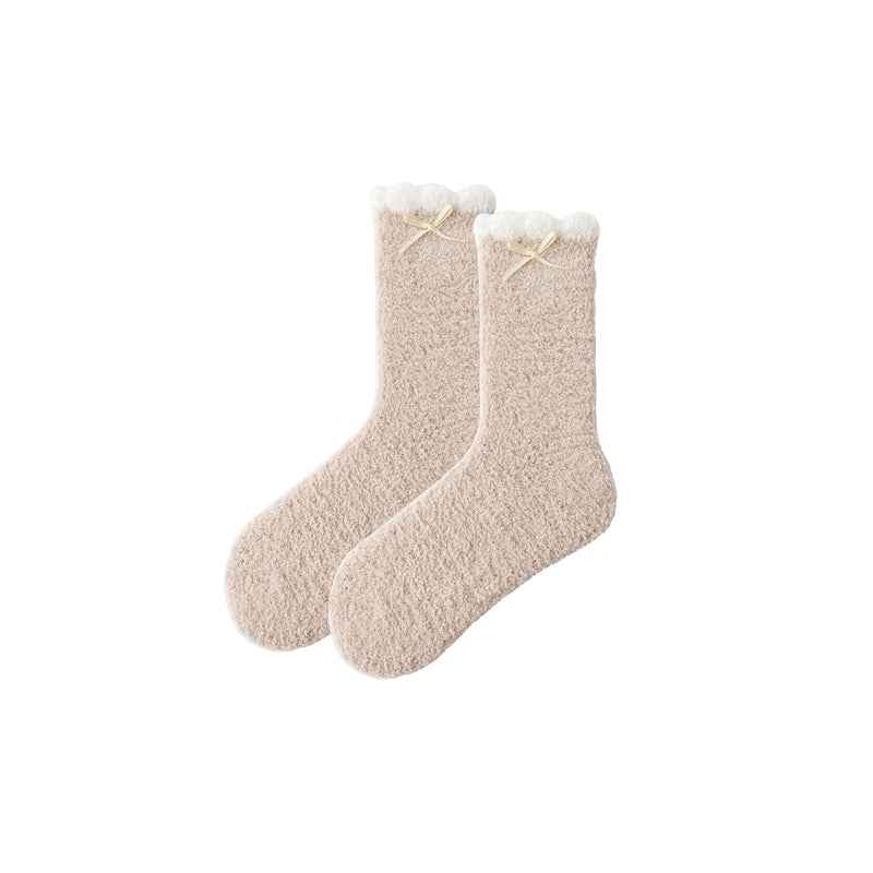 Sweetnana Cozy Women's Crew Socks, Super Soft and Thickened Fuzzy Socks for Winter, Cute and Comfortable for Everyday Wear and Lounge