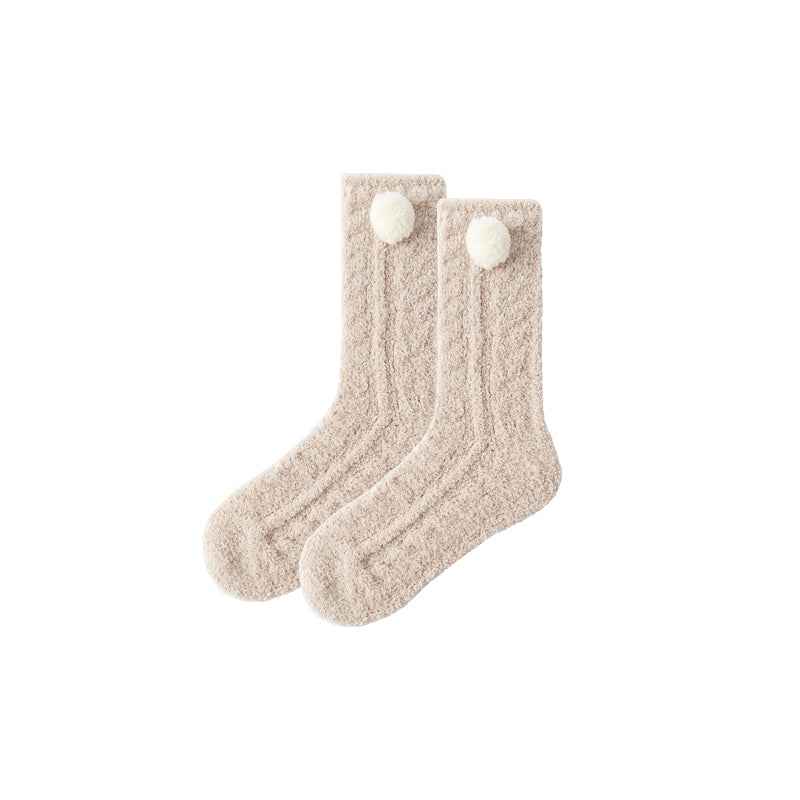Sweetnana Cozy Women's Crew Socks, Super Soft and Thickened Fuzzy Socks for Winter, Cute and Comfortable for Everyday Wear and Lounge