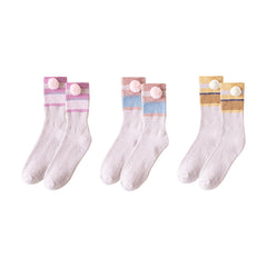 Sweetnana 3팩 아늑한 크루 양말 여성용 – 부드럽고 줄무늬 스타일, 두꺼운 따뜻한 양말, 겨울 스타킹과 라운지웨어에 완벽