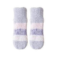 Sweetnana Women's Cozy Ankle Socks, Thickened Fuzzy Non-Slip Slipper Socks for Winter, Super Soft and Cute Lounge Wear Socks for Maximum Comfort
