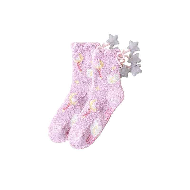 Sweetnana Cozy Crew Socks for Women – Fuzzy Super Soft Socks, Universe Space Series, Thickened and Non-Slip for Winter Stockings