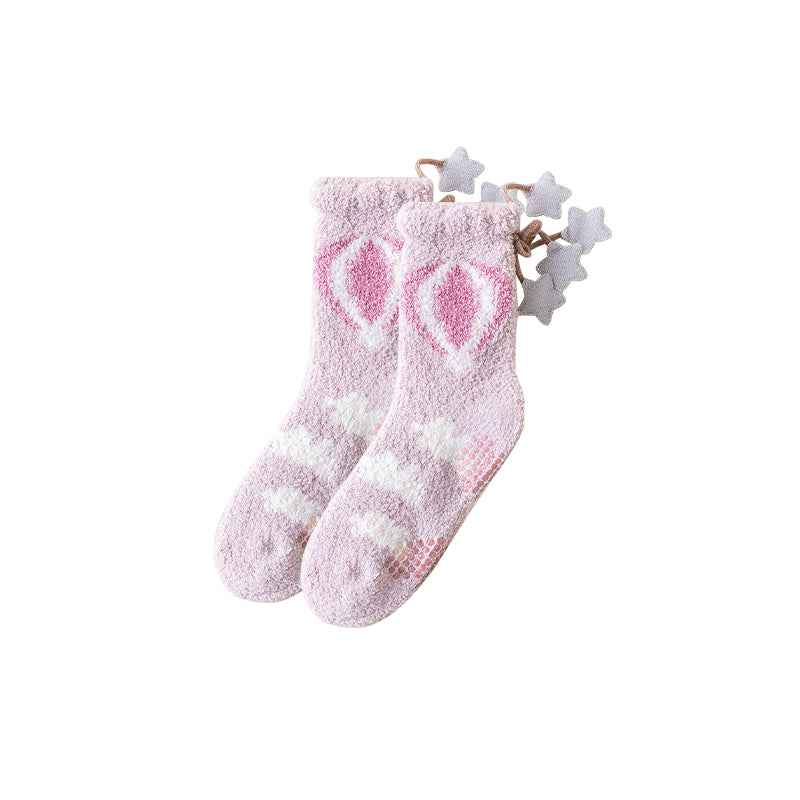 Sweetnana Cozy Crew Socks for Women – Fuzzy Super Soft Socks, Universe Space Series, Thickened and Non-Slip for Winter Stockings