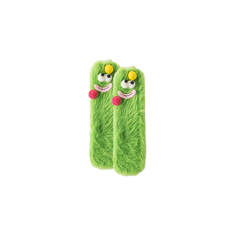 Sweetnana 귀엽고 아늑한 보송보송한 크루 양말 여성 & 남성용, 재미있는 남자 시리즈, 두꺼워진 다채로운 튜브 양말, 겨울 스타킹에 완벽