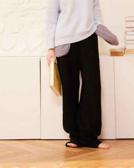 Sweetnana 2024 F/W solid color Japanese style home pants, Coral fleece fabric, thickened and warm, ankle banded pants, Comfortable fit and novel design, can be worn outside.