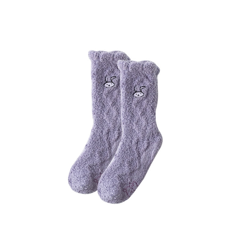 3-Pack Sweetnana Women's Cozy Crew Socks - Cute Colorful Loungewear Socks, Super Soft Warm Slipper Socks, Winter Fuzzy Socks.