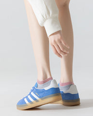 Sweetnana 3-Pack Women's No Show Socks Double-deck Cuff Spring and Summer Thin Breathable Socks Cotton Socks for Casual