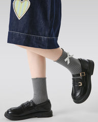 3 Pack Kids Crew Socks Moon White Sparkling Butterfly Bow Ruffle