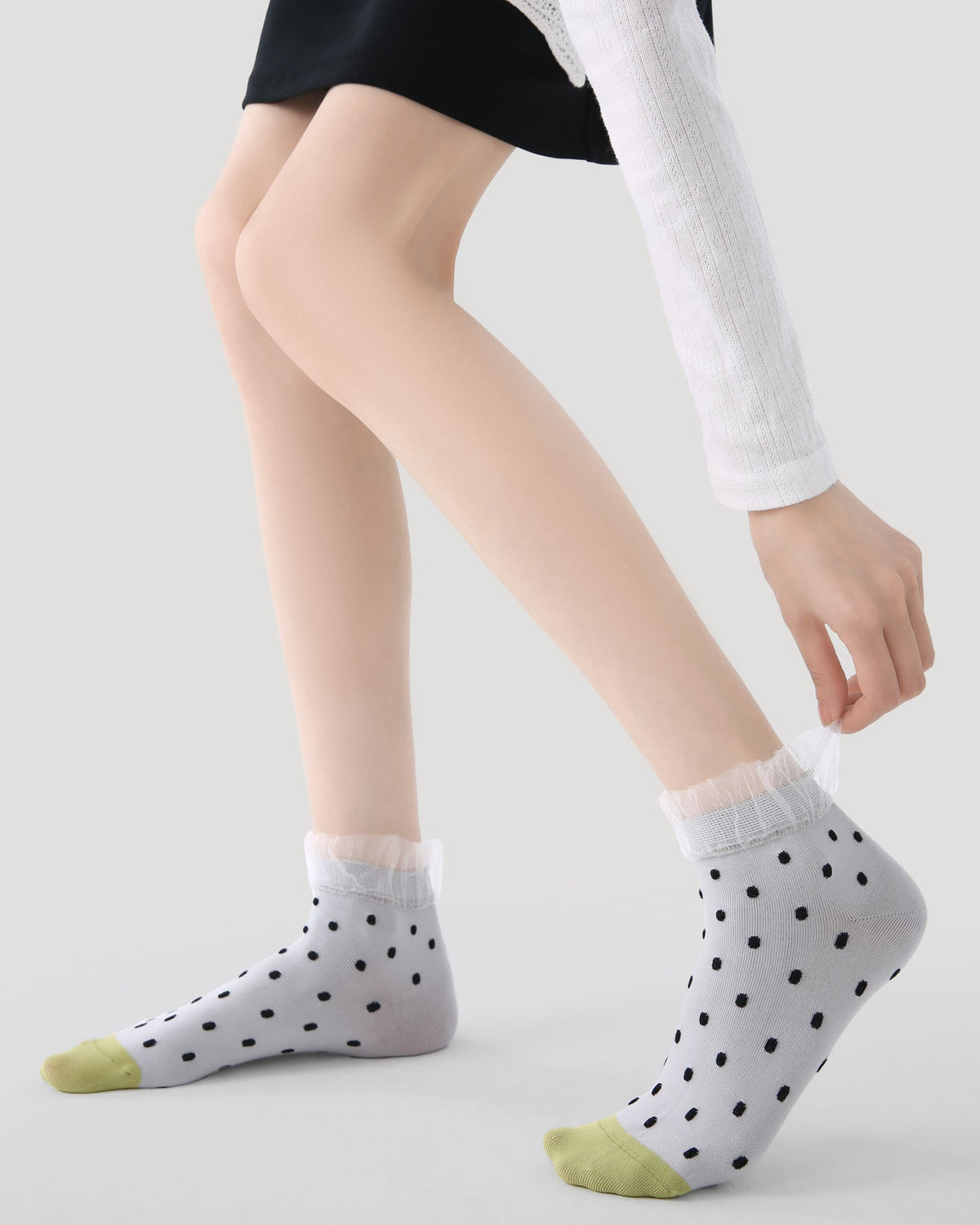 3 Pack Womens Ankle Socks Floral Polka Dot Geometric Pattern Combed Cotton