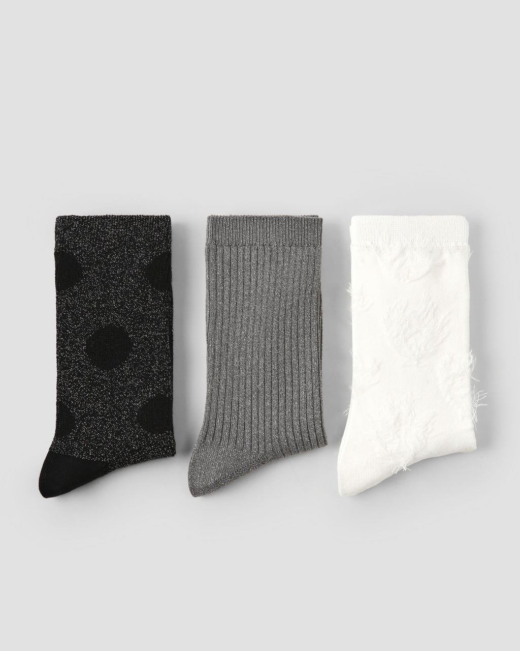 3 Pack Womens Crew Socks Cangshan Snow Series Mixed Design Soft - SWEET NANA