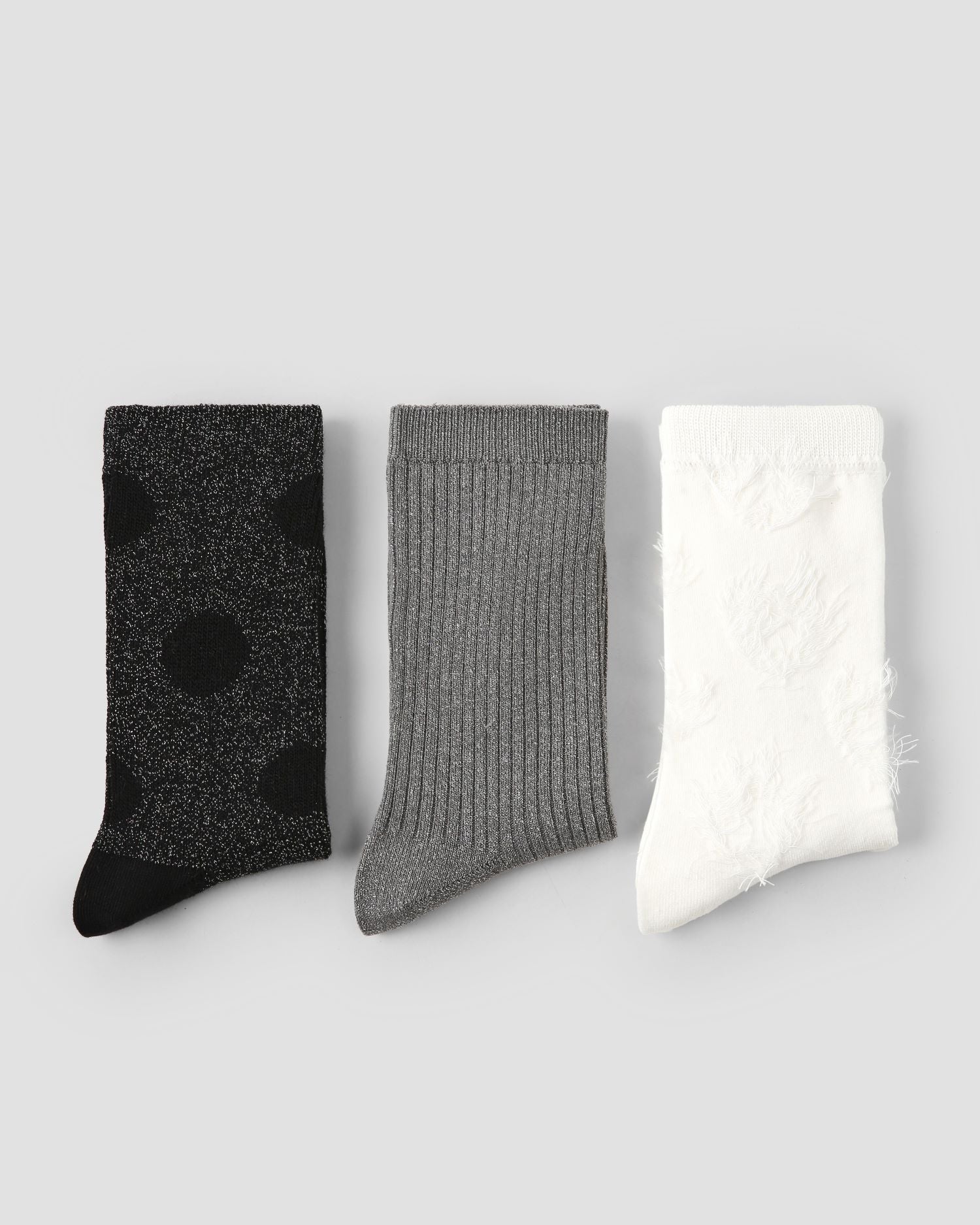 3 Pack Womens Crew Socks Cangshan Snow Series Mixed Design Soft - SWEET NANA