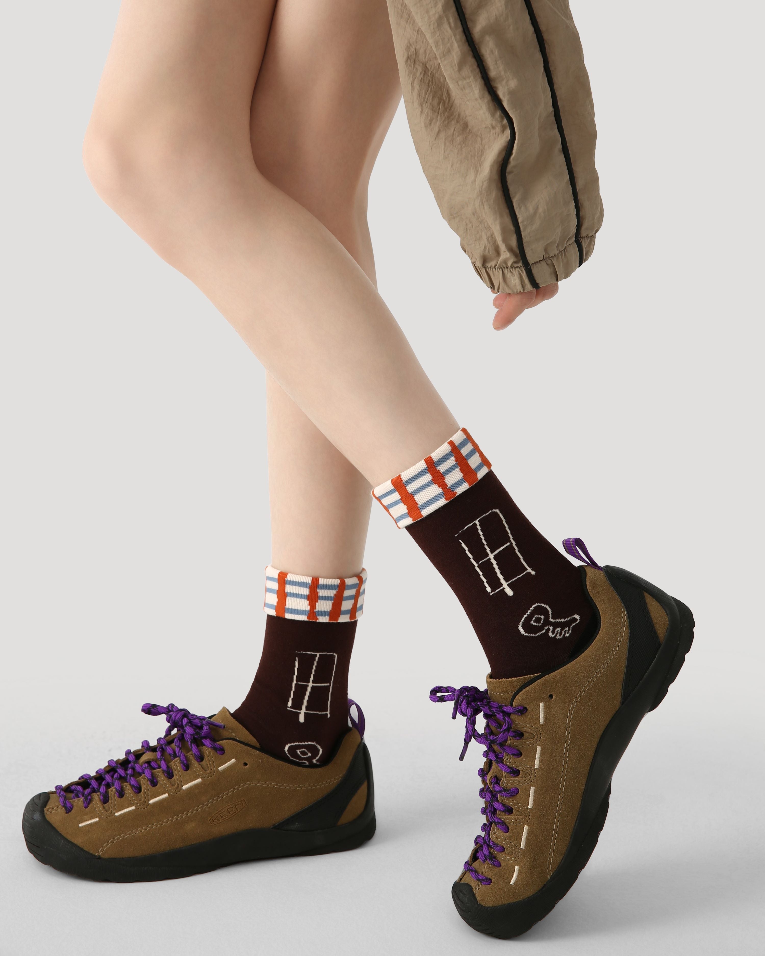 3 Pack Womens Crew Socks Drawing Dream Cottage Cute House Pattern