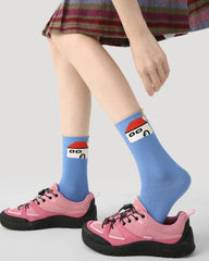 3 Pack Womens Crew Socks Maze Adventure Cute Animal House Pattern