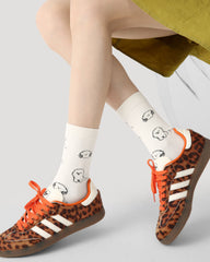 3 Pack Womens Crew Socks Waltz Melody Cute Animal Pattern