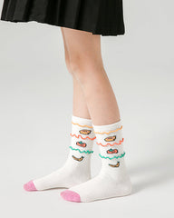 4-Pack Kids' Cotton Crew Socks Cute Supplies Ruffle Cute Casual