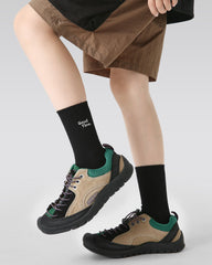 4 Pack Kids Crew Socks Black White Holiday Striped Pattern