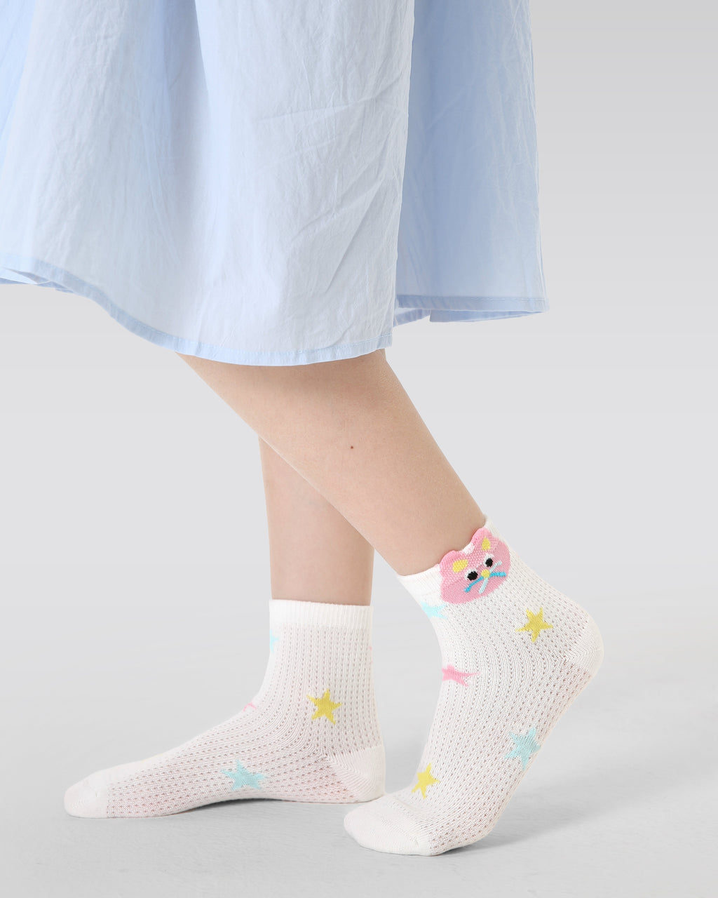 5-Pack Fleck Bunny Series Kids Cotton Socks Ankle Socks Thin Breathable - SWEET NANA