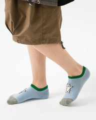 5-Pack Kids' Cotton No Show Socks Magic Puppy Anti Slip Cute Casual