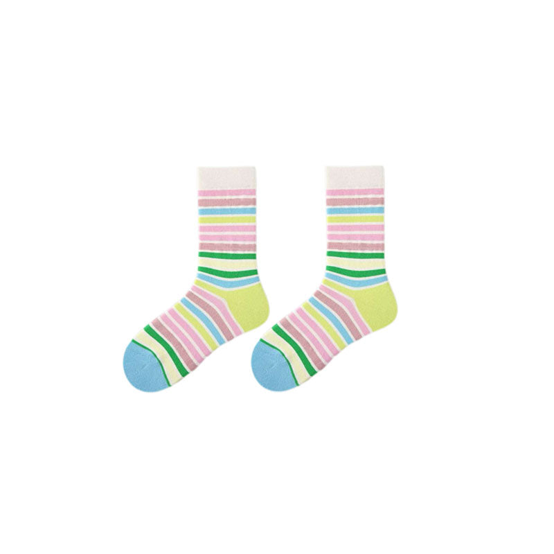 5-Pack Women's Cotton Crew Socks Life Ditty Series Cute Colorful