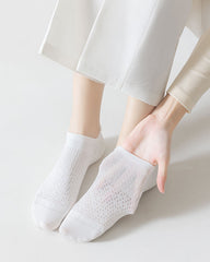 Sweetnana 5-Pack Women's No Show Socks Cotton Low Cut Socks Solid Color Spring and Summer Cotton Socks Thin Absorb-sweat Socks