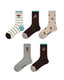 5 Pack Dachshund Cotton Crew Socks