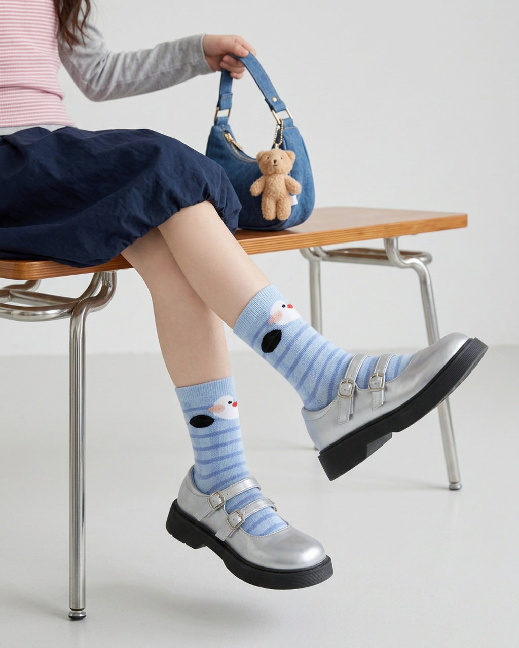 5 Pack Kids 3D Animal Friends Cotton Crew Socks